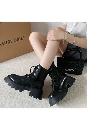 Patent Leather Chunky Platform Boots