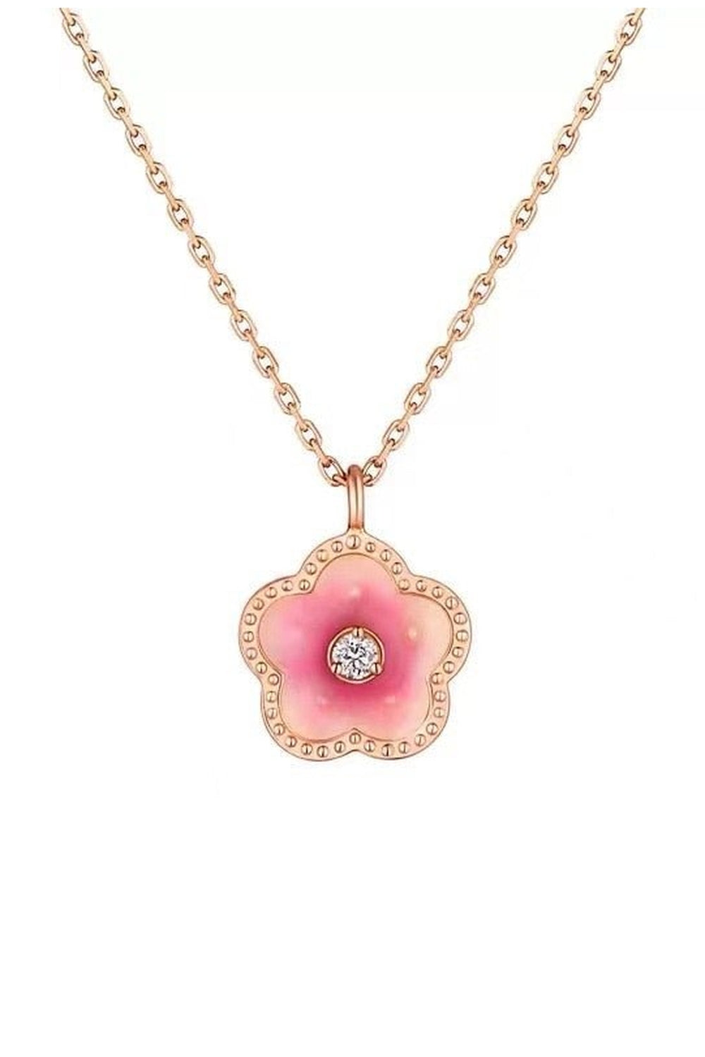 Peach Blossom Pendant Necklace