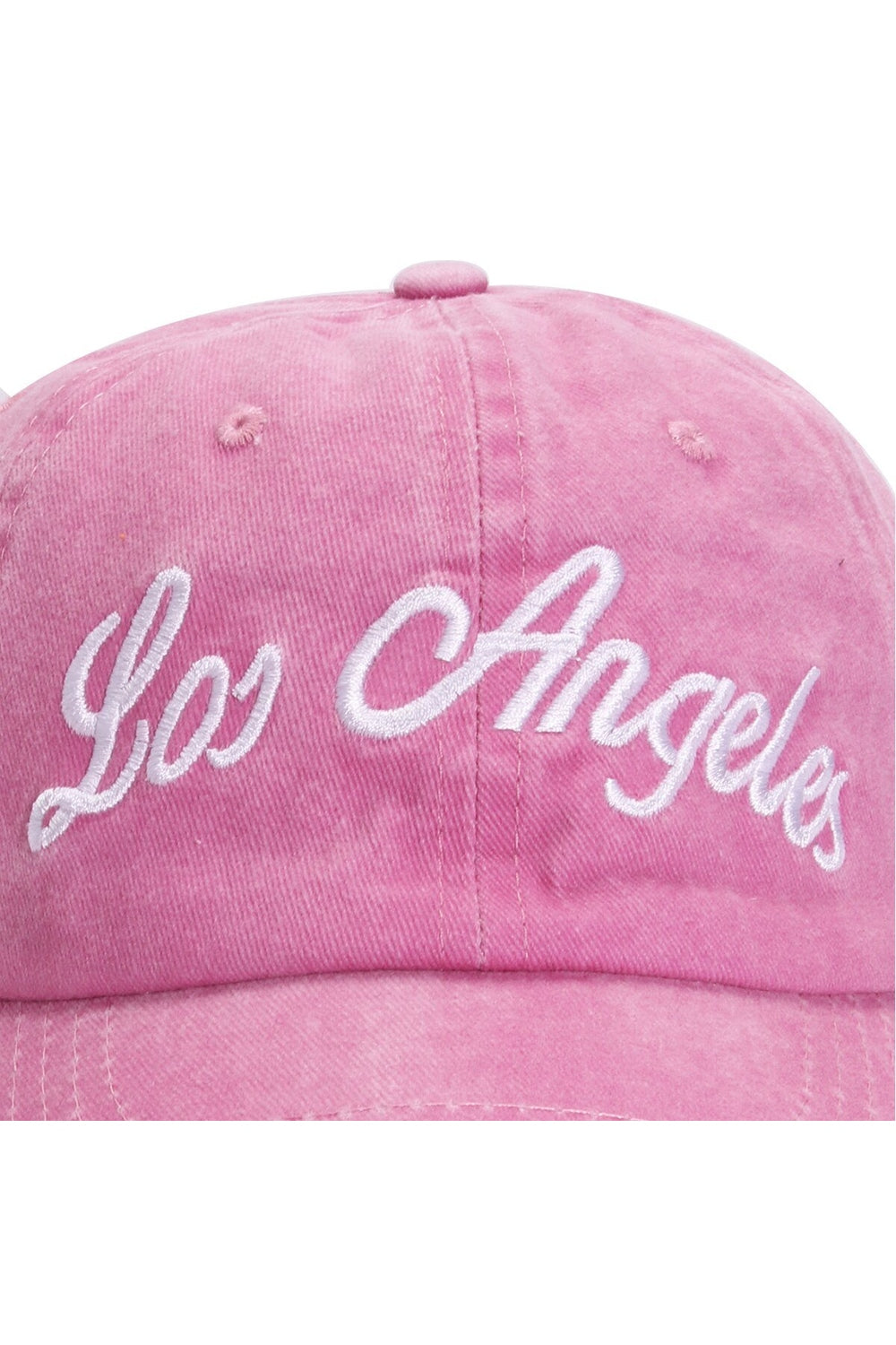 Pink Embroidered Baseball Cap in pink BQM279.