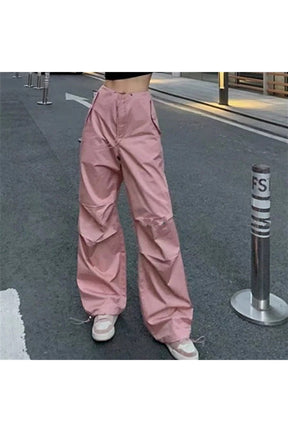 Pink Parachute Joggers Pants