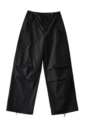 Black Pink Parachute Joggers Pants: Stylish comfort.