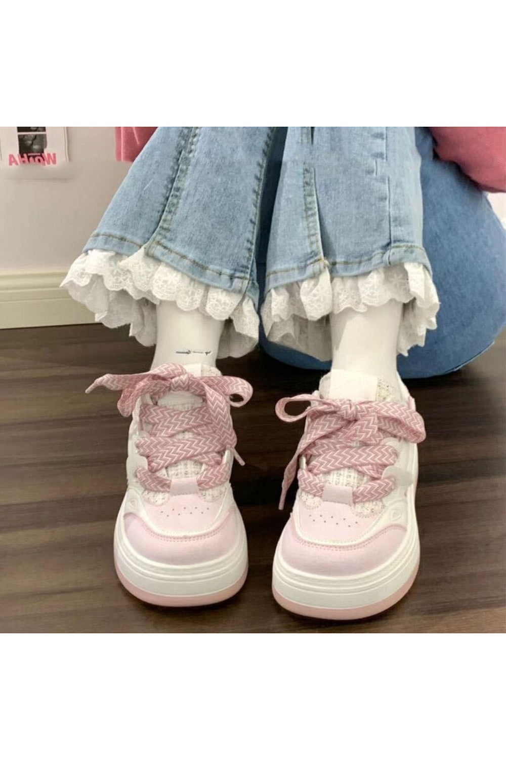 Pink Platform Casual Shoes