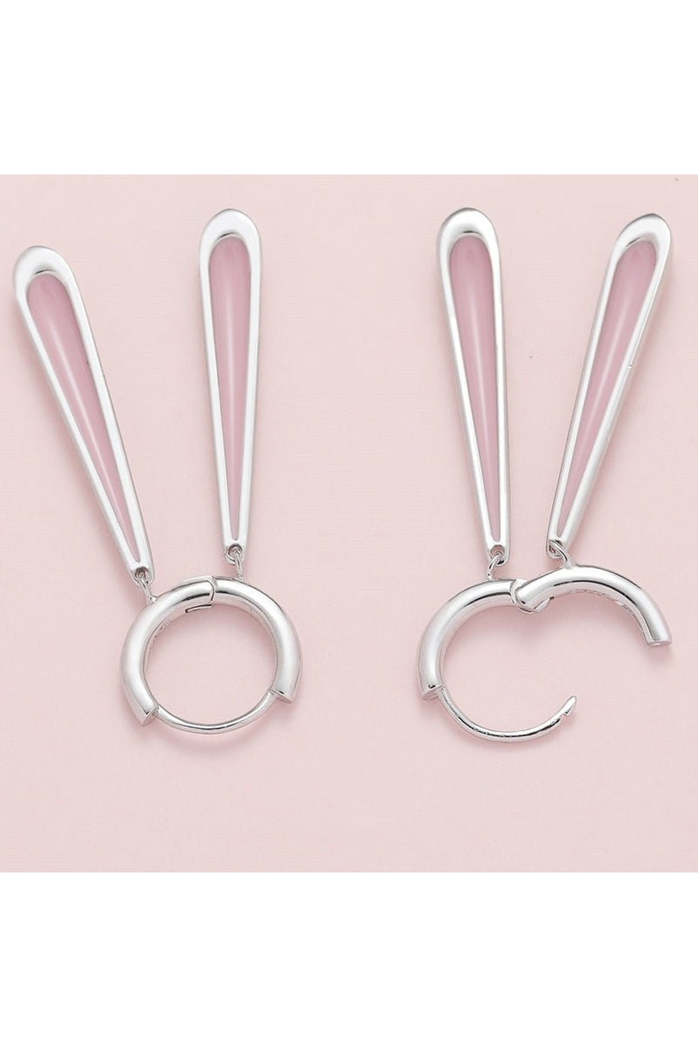 Pink Rabbit Ears Party Earrings