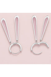 Pink Rabbit Ears Party Earrings