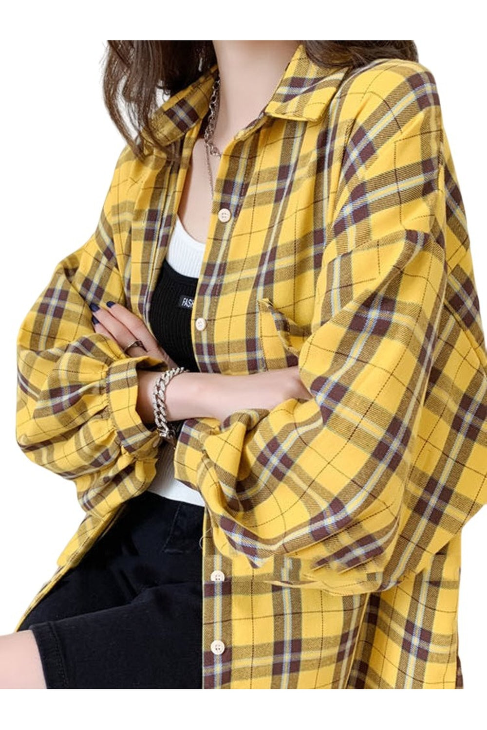 Plaid Oversize Loose Shirt