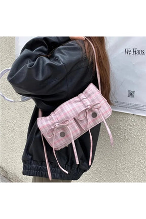 Plaid Pink Shoulder Bag