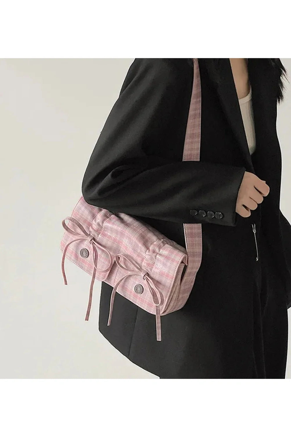 Plaid Pink Shoulder Bag