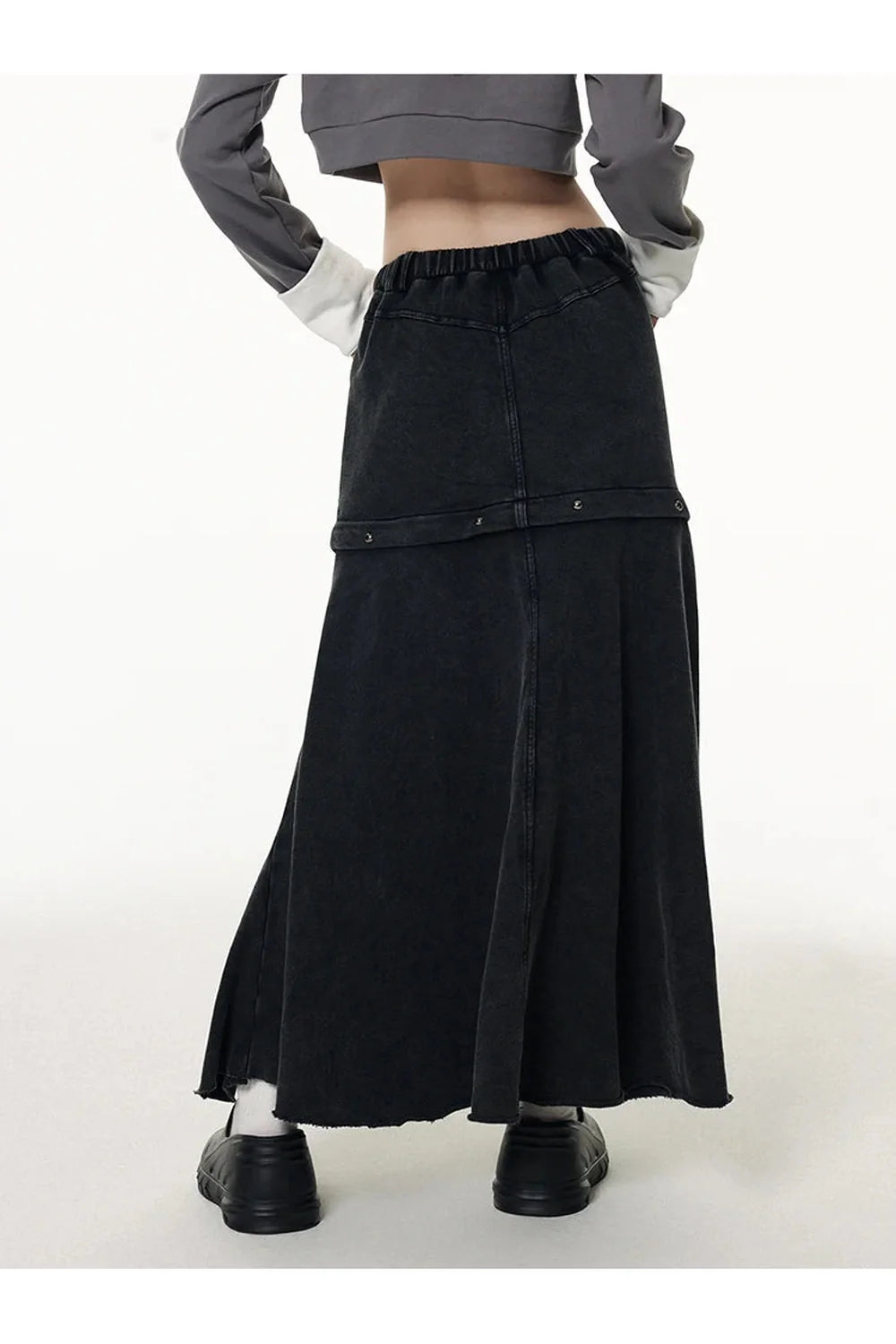 Pocket Baggy Denim Skirt