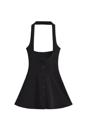 Elegant black skirt in Polo Collar Dress Set.