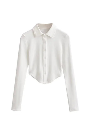 Stylish White Coat complements Polo Collar Dress & Skirt.