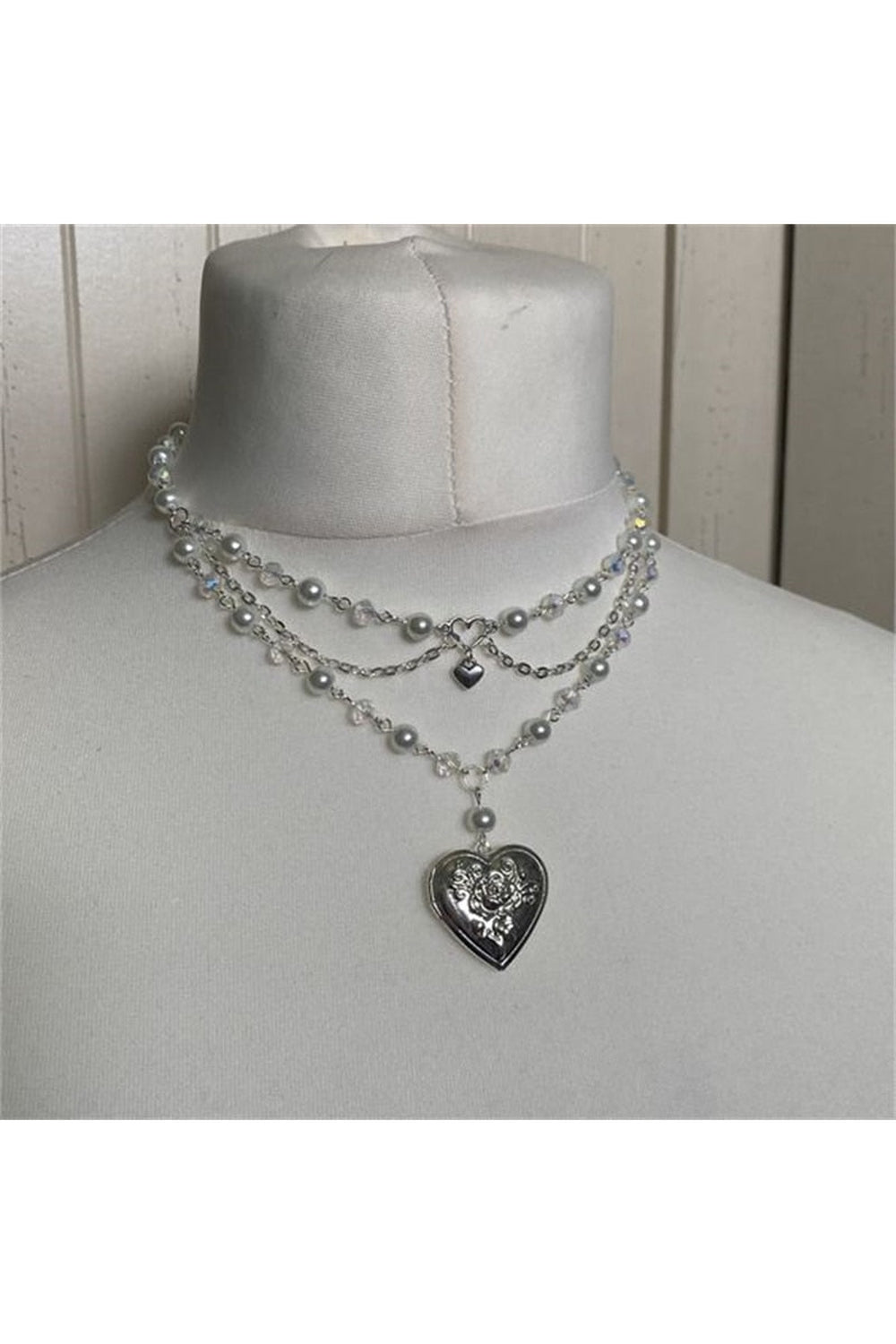 Preppy Butterfly Heart Necklace