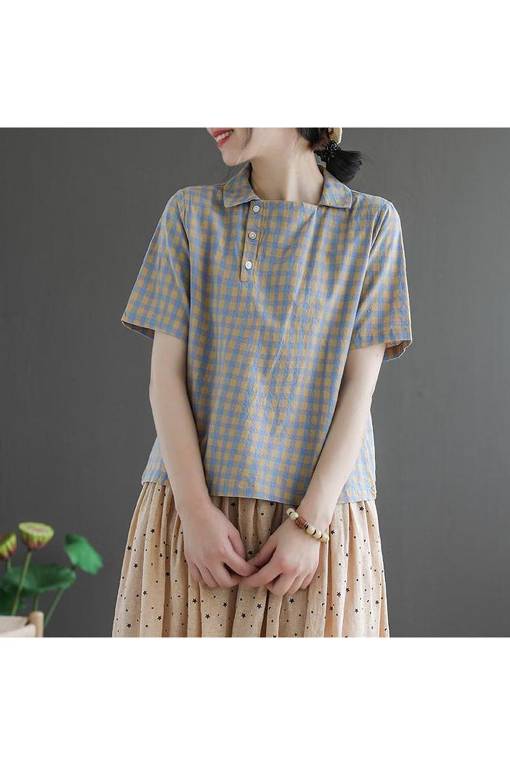 Preppy Casual Blouses Shirt