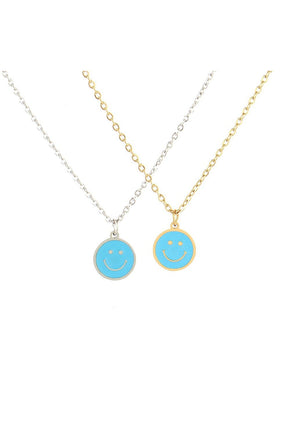 Preppy Color Smiley Necklace