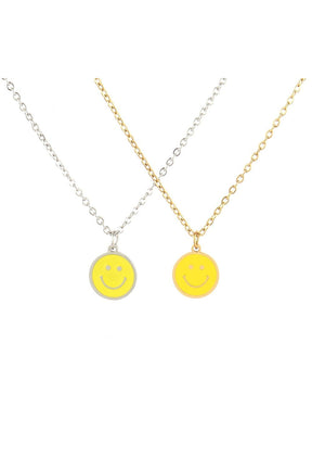 Preppy Color Smiley Necklace