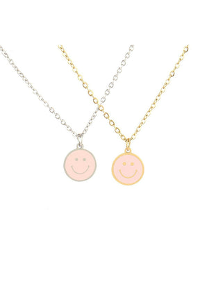 Preppy Color Smiley Necklace