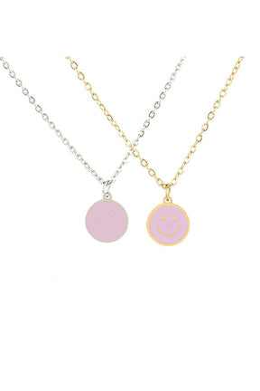 Preppy Color Smiley Necklace