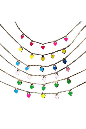 Preppy Pastel Heart Necklace