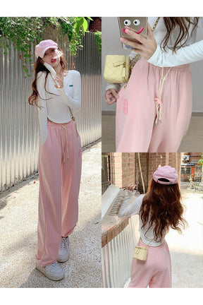 Preppy Pink Jogging Sweatpants