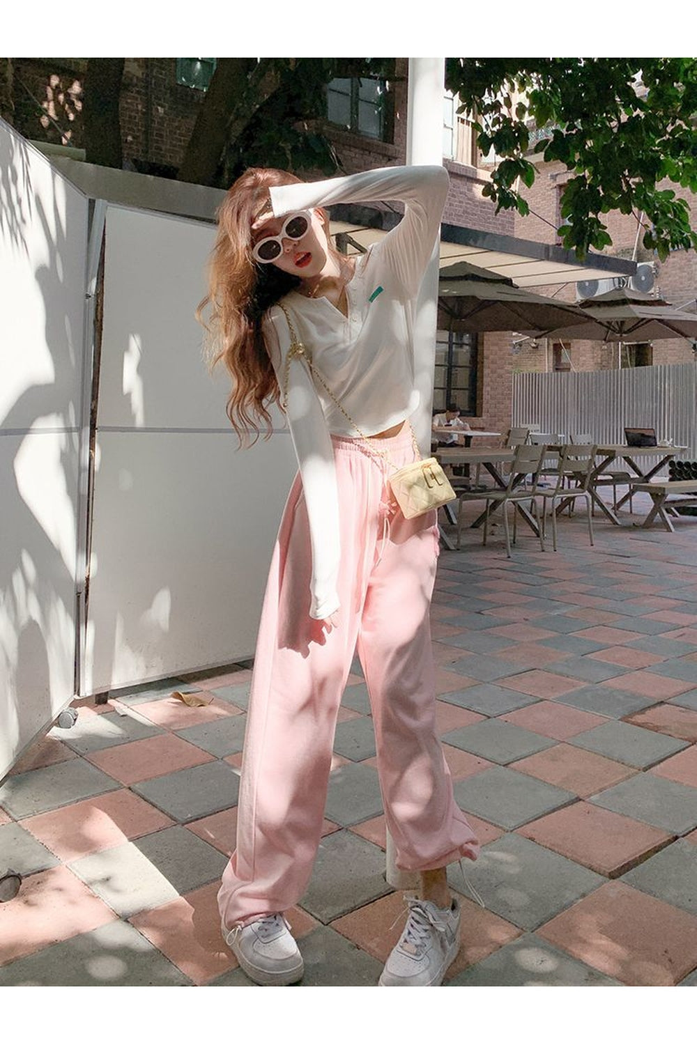 Preppy Pink Jogging Sweatpants