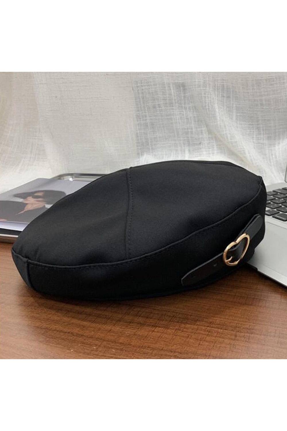 Preppy PU Leather Beret Hat