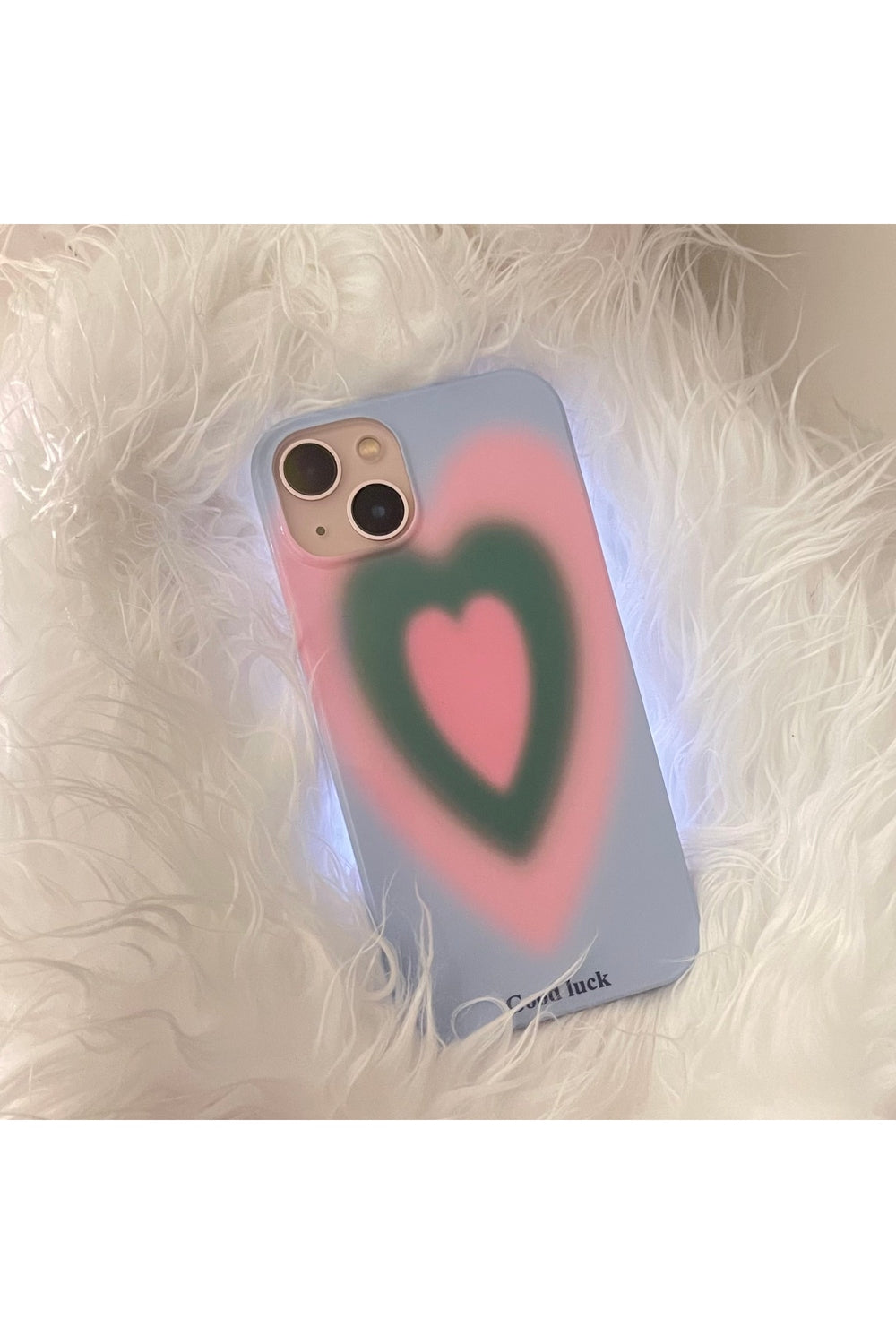 Preppy Style Gradient Heart Case for iPhone