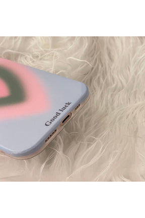 Preppy Style Gradient Heart Case for iPhone