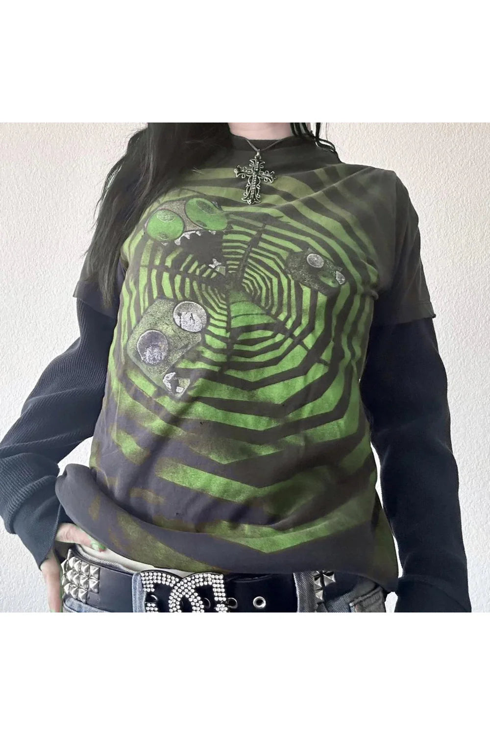 Colorful "Psychedelic Spiral Graphic T-Shirt" variant C.