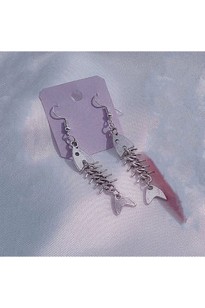 Stylish Punk Goth Stainless Earrings ME3196YU, edgy design.