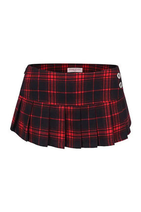 Punk Plaid Skirt and Crop Top Set, skirt style, edgy punk fashion.