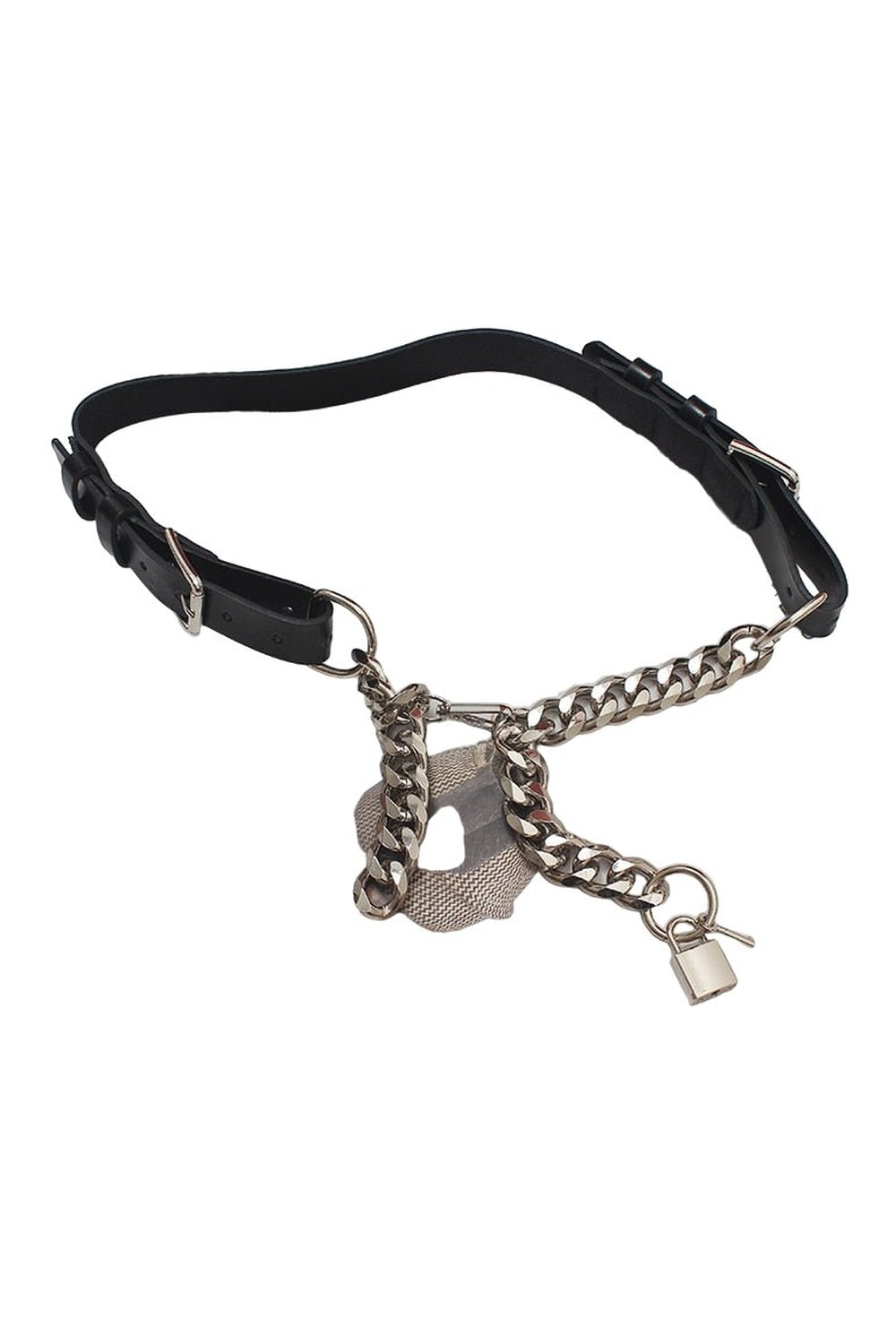 Stylish Punk Pu Leather Chain Belt, Default Title.