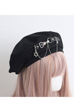 Punk Style Buckle Hat