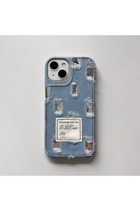 Ragged Denim Cloth iPhone Case