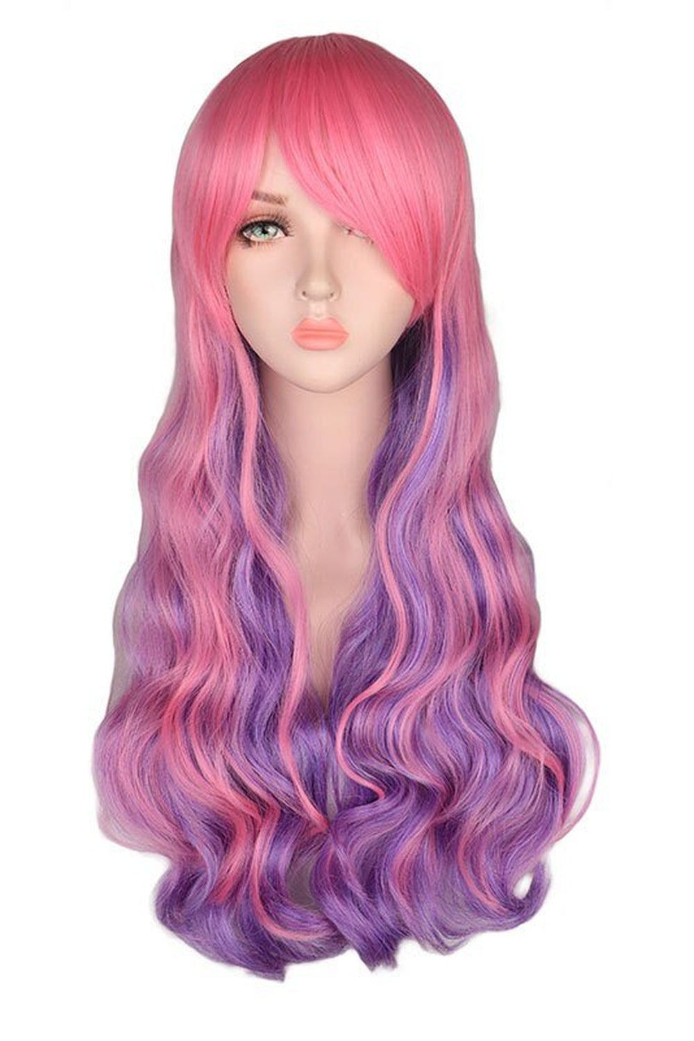 Rainbow Colorful Long Curly Wig