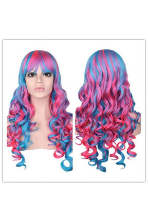 Rainbow Colorful Long Curly Wig