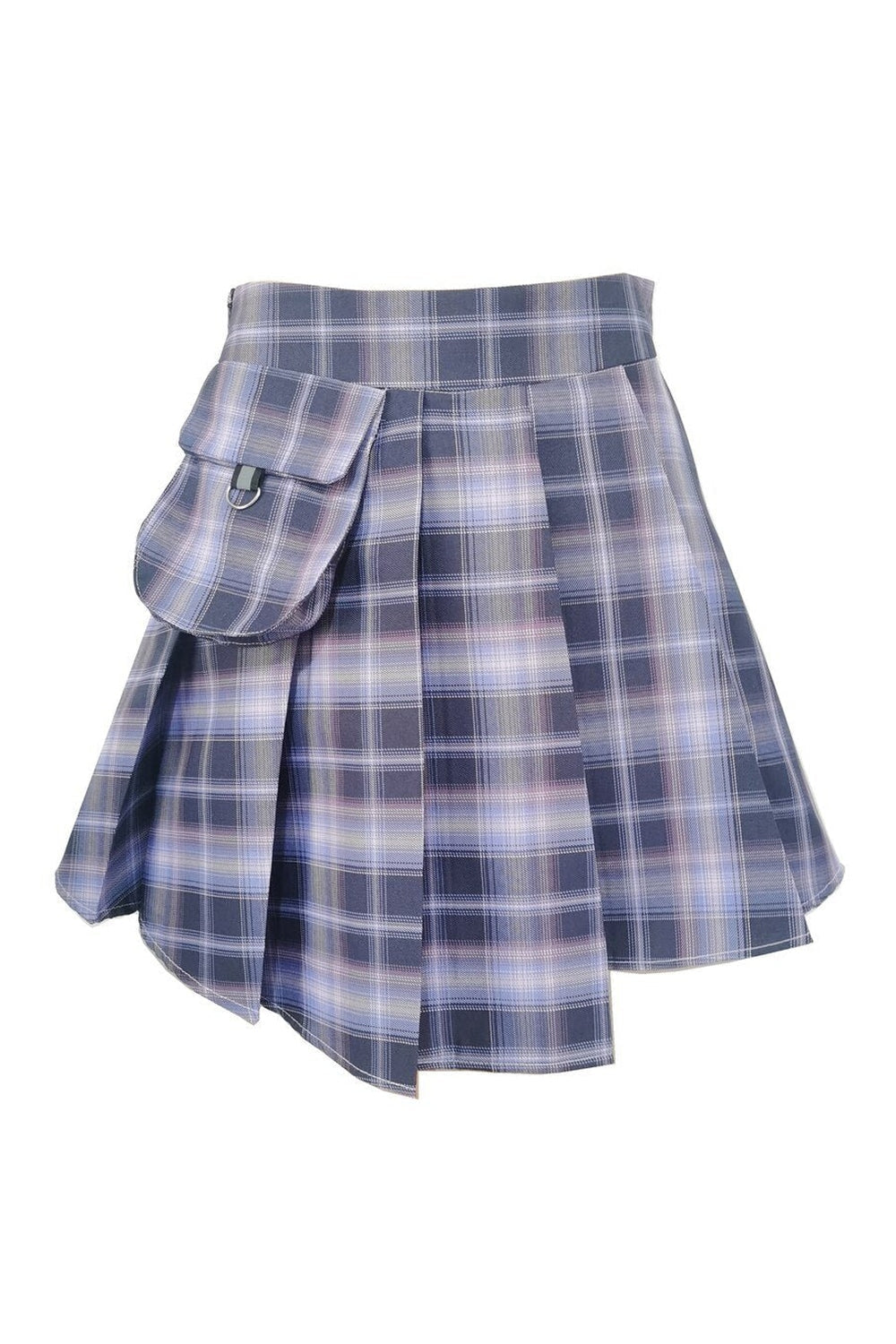 Red Tartan Button Mini Skirt variant 2705-3ZS, stylish.