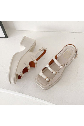 Retro Aesthetic Platform Sandals