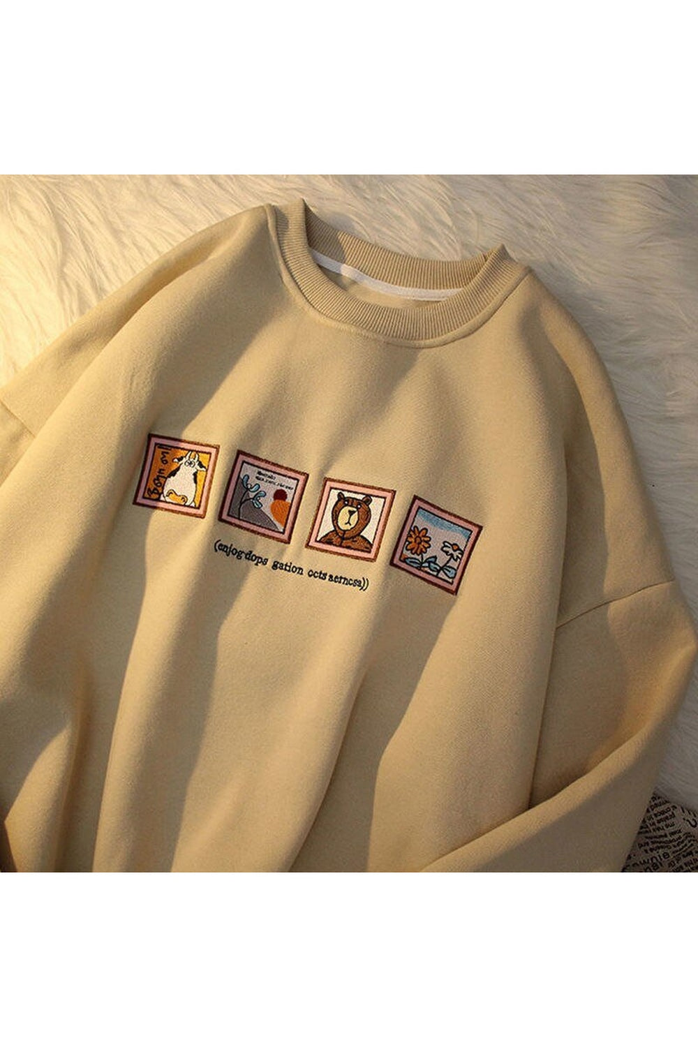 Retro Cartoon Print Sweatshirt