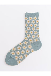 Retro Cozy  Flower Socks