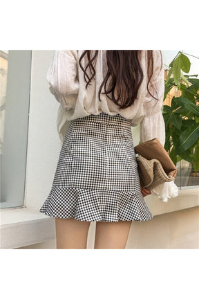 Retro Plaid Mini Skirt