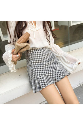 Retro Plaid Mini Skirt