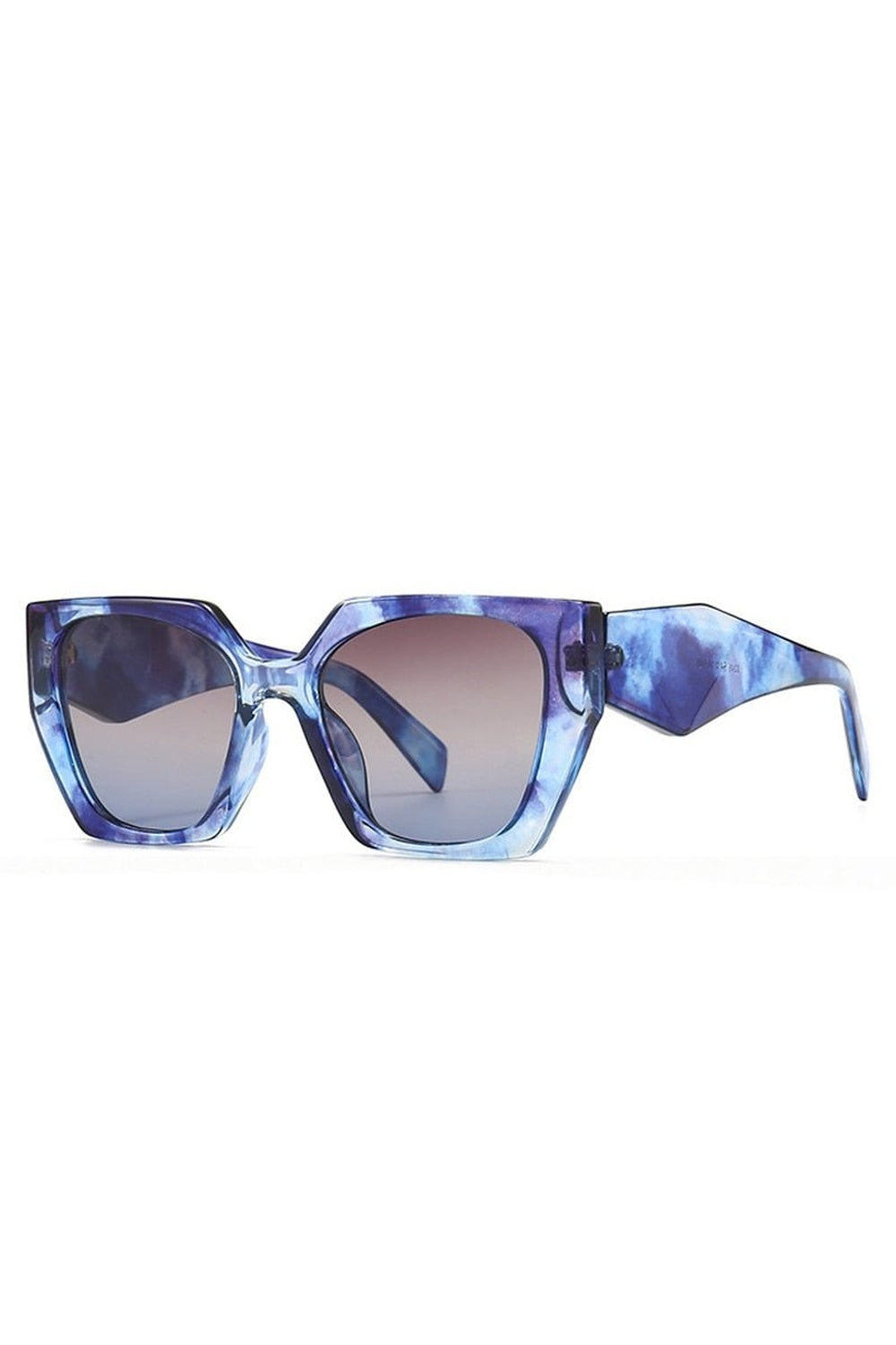 Retro Polygon Cat Eye Sunglasses