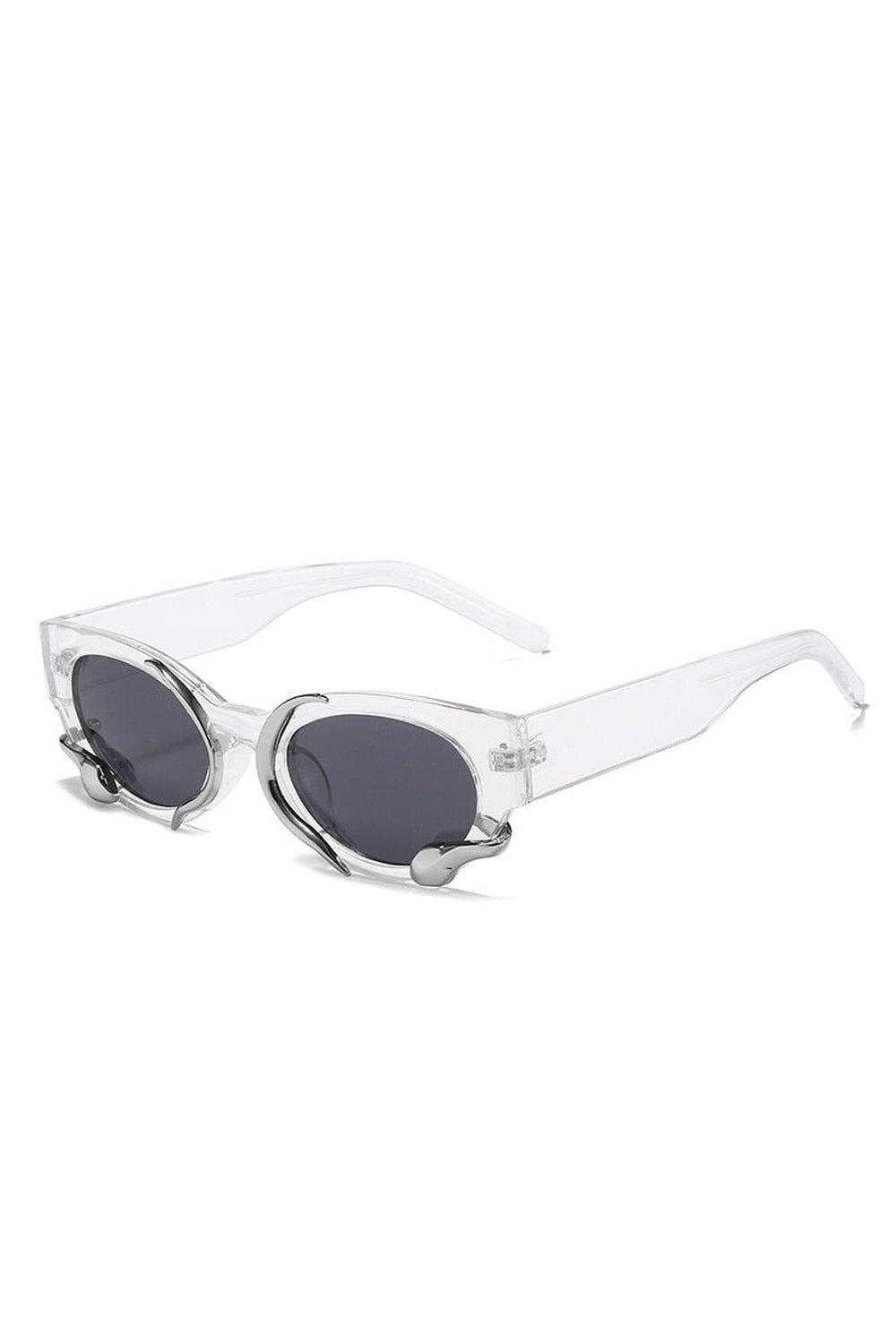 Retro Punk Snake Sunglasses in C06 Transparent, edgy.