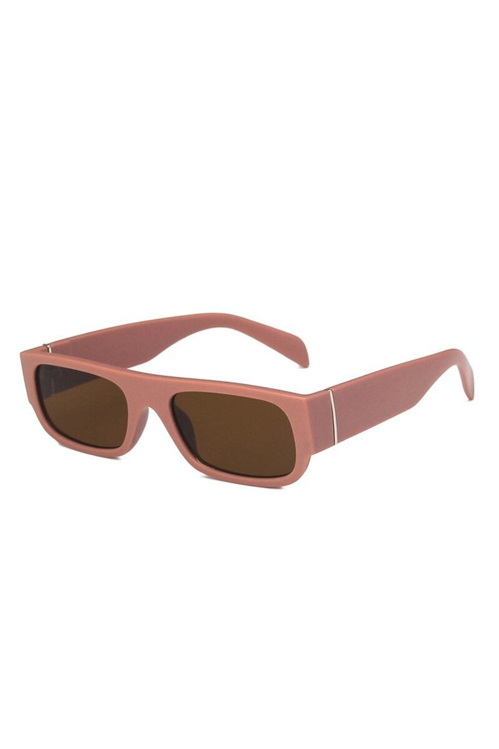 Retro Rectangle Champagne Purple Sunglasses