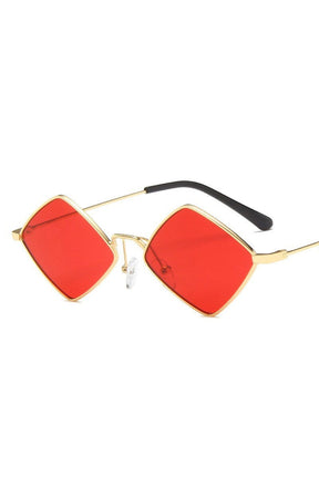 GoldRed Retro square little sunglasses with sleek design.