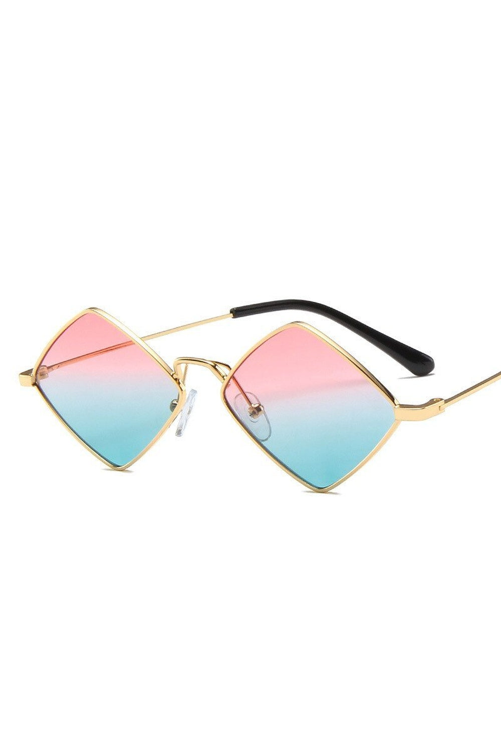 Retro square little sunglasses in PinkBlue, chic.