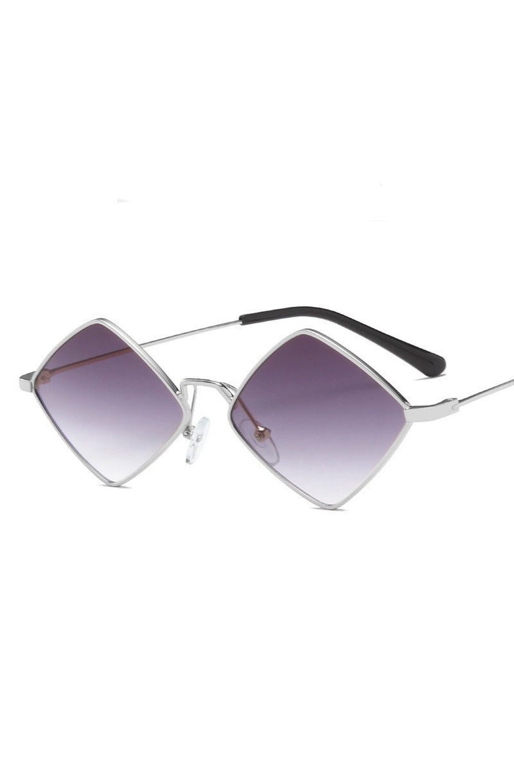 Retro square little sunglasses in SilverDoubleGray shimmer.