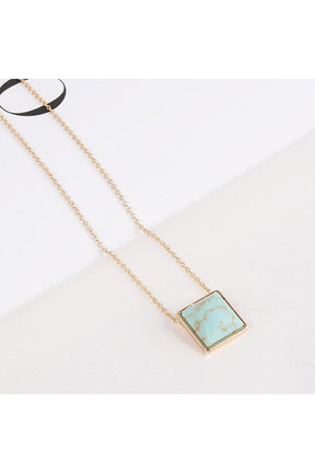 Retro Square pendant necklace