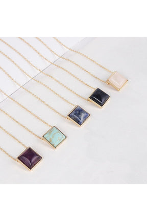 Retro Square pendant necklace