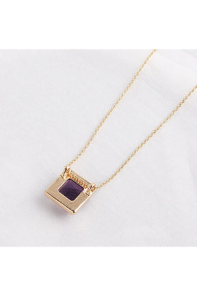 Retro Square pendant necklace