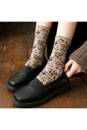 Retro Vintage Floral Socks